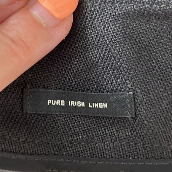 Talbots Linen Pants Size 6 Irish Linen Classic Side Zip Black - Picture 12 of 12